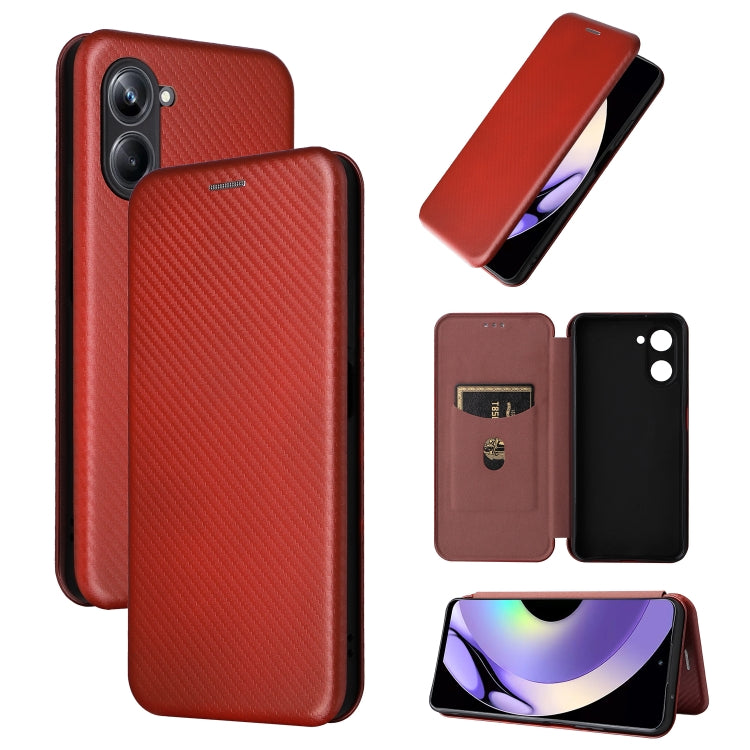 Custodia per telefono in pelle con vibrazione in fibra di carbonio, For OPPO A58 5G, For Realme 10 4G, For Realme 10 Pro, For Realme GT Neo 3T / GT Neo2 5G