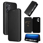 Custodia per telefono in pelle con vibrazione in fibra di carbonio, For OPPO A58 5G, For Realme 10 4G, For Realme 10 Pro, For Realme GT Neo 3T / GT Neo2 5G