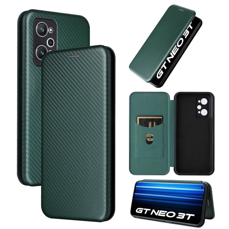 Custodia per telefono in pelle con vibrazione in fibra di carbonio, For OPPO A58 5G, For Realme 10 4G, For Realme 10 Pro, For Realme GT Neo 3T / GT Neo2 5G