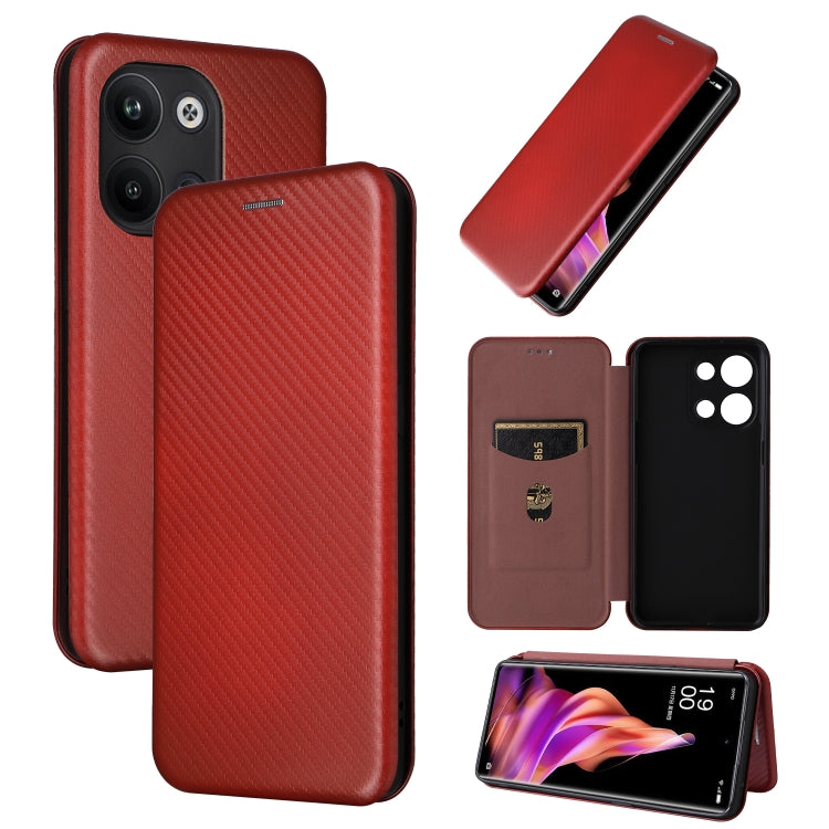 Custodia per telefono in pelle con vibrazione in fibra di carbonio, For OPPO Reno9 / Reno9 Pro 5G, For TCL 40 R 5G, For TCL 40SE, For TCL 405