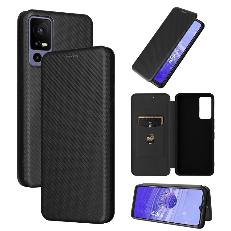 Custodia per telefono in pelle con vibrazione in fibra di carbonio, For OPPO Reno9 / Reno9 Pro 5G, For TCL 40 R 5G, For TCL 40SE, For TCL 405