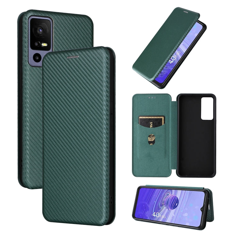 Custodia per telefono in pelle con vibrazione in fibra di carbonio, For OPPO Reno9 / Reno9 Pro 5G, For TCL 40 R 5G, For TCL 40SE, For TCL 405