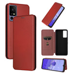Custodia per telefono in pelle con vibrazione in fibra di carbonio, For OPPO Reno9 / Reno9 Pro 5G, For TCL 40 R 5G, For TCL 40SE, For TCL 405