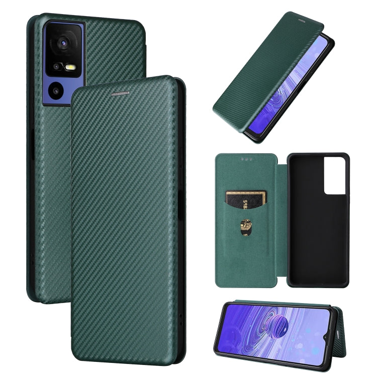 Custodia per telefono in pelle con vibrazione in fibra di carbonio, For OPPO Reno9 / Reno9 Pro 5G, For TCL 40 R 5G, For TCL 40SE, For TCL 405