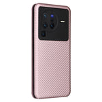 Custodia per telefono in pelle con vibrazione in fibra di carbonio, For vivo X80 Pro 5G, For vivo X90 Pro+ 5G, For Fujitsu Arrows N F-51C, For Google Pixel 7a