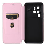 Custodia per telefono in pelle con vibrazione in fibra di carbonio, For vivo X80 Pro 5G, For vivo X90 Pro+ 5G, For Fujitsu Arrows N F-51C, For Google Pixel 7a