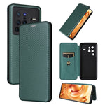 Custodia per telefono in pelle con vibrazione in fibra di carbonio, For vivo X80 Pro 5G, For vivo X90 Pro+ 5G, For Fujitsu Arrows N F-51C, For Google Pixel 7a