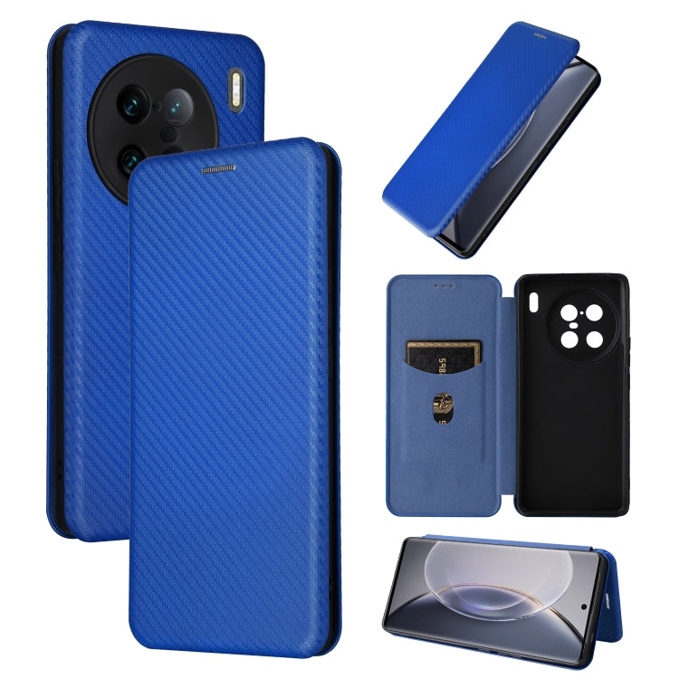 Custodia per telefono in pelle con vibrazione in fibra di carbonio, For vivo X80 Pro 5G, For vivo X90 Pro+ 5G, For Fujitsu Arrows N F-51C, For Google Pixel 7a