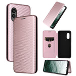 Custodia per telefono in pelle con vibrazione in fibra di carbonio, For vivo X80 Pro 5G, For vivo X90 Pro+ 5G, For Fujitsu Arrows N F-51C, For Google Pixel 7a