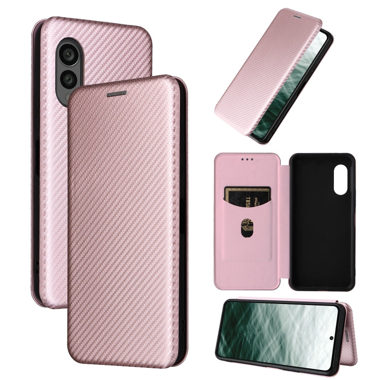 Custodia per telefono in pelle con vibrazione in fibra di carbonio, For vivo X80 Pro 5G, For vivo X90 Pro+ 5G, For Fujitsu Arrows N F-51C, For Google Pixel 7a