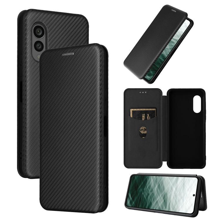 Custodia per telefono in pelle con vibrazione in fibra di carbonio, For vivo X80 Pro 5G, For vivo X90 Pro+ 5G, For Fujitsu Arrows N F-51C, For Google Pixel 7a