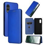 Custodia per telefono in pelle con vibrazione in fibra di carbonio, For vivo X80 Pro 5G, For vivo X90 Pro+ 5G, For Fujitsu Arrows N F-51C, For Google Pixel 7a