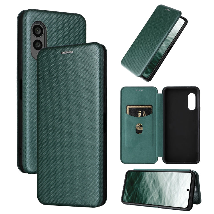 Custodia per telefono in pelle con vibrazione in fibra di carbonio, For vivo X80 Pro 5G, For vivo X90 Pro+ 5G, For Fujitsu Arrows N F-51C, For Google Pixel 7a