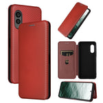 Custodia per telefono in pelle con vibrazione in fibra di carbonio, For vivo X80 Pro 5G, For vivo X90 Pro+ 5G, For Fujitsu Arrows N F-51C, For Google Pixel 7a