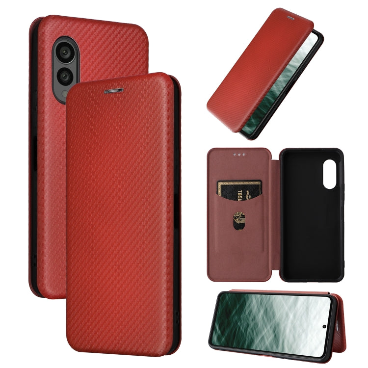 Custodia per telefono in pelle con vibrazione in fibra di carbonio, For vivo X80 Pro 5G, For vivo X90 Pro+ 5G, For Fujitsu Arrows N F-51C, For Google Pixel 7a