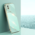 Custodia per telefono in TPU con bordo in oro con placcatura 6D XINLI, For vivo Y02 4G, For Xiaomi Redmi K60, For Xiaomi Redmi K60E
