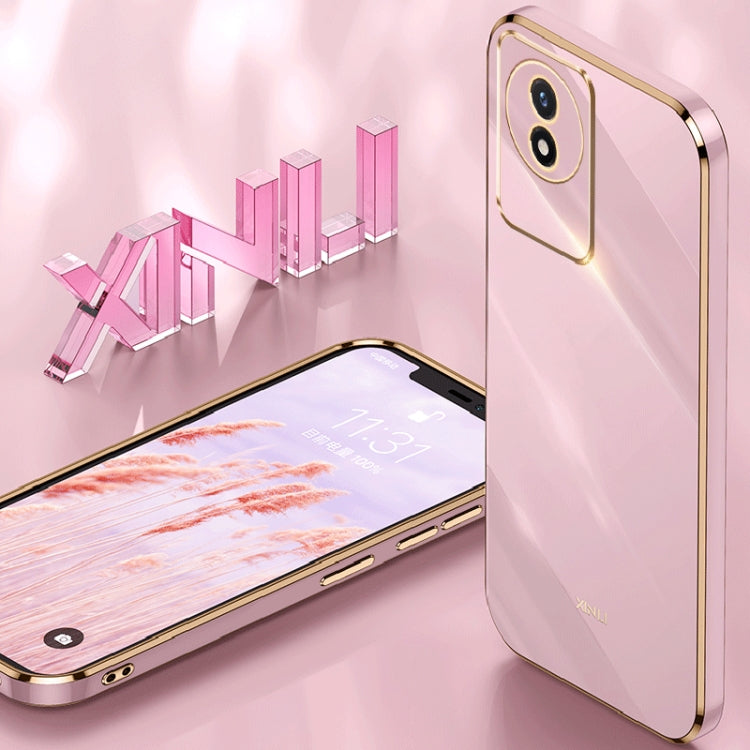Custodia per telefono in TPU con bordo in oro con placcatura 6D XINLI, For vivo Y02 4G, For Xiaomi Redmi K60, For Xiaomi Redmi K60E