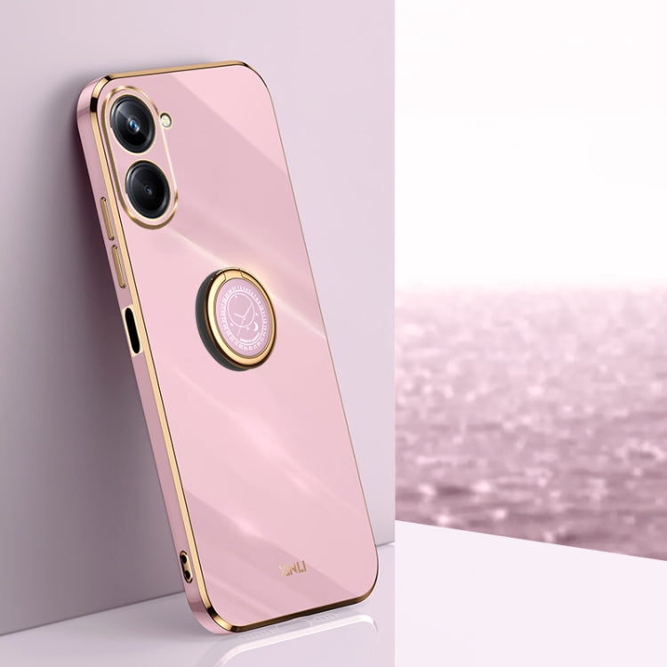XINLI custodia per telefono in TPU elettrolitico con bordo dritto 6D con supporto per anello, For vivo iQOO 11 5G, For Realme 10 Pro 5G, For Realme 10 Pro+