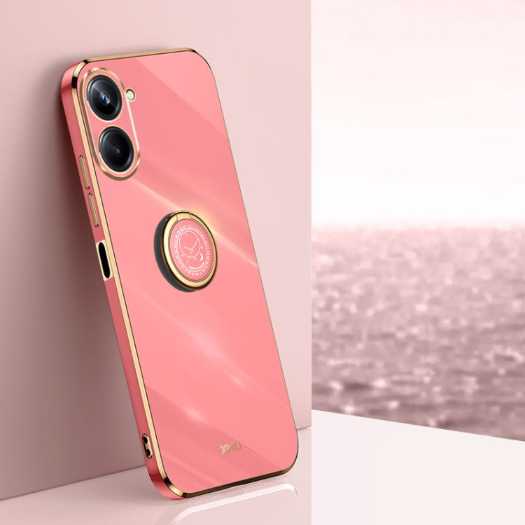 XINLI custodia per telefono in TPU elettrolitico con bordo dritto 6D con supporto per anello, For vivo iQOO 11 5G, For Realme 10 Pro 5G, For Realme 10 Pro+