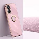 XINLI custodia per telefono in TPU elettrolitico con bordo dritto 6D con supporto per anello, For vivo iQOO 11 5G, For Realme 10 Pro 5G, For Realme 10 Pro+