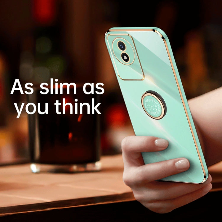 XINLI custodia per telefono in TPU elettrolitico con bordo dritto 6D con supporto per anello, For vivo Y02 4G, For Xiaomi Redmi K60, For Xiaomi Redmi K60E