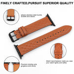 Cinturino per orologio in vera pelle con motivo a rombo per Apple Watch Series 8&7 41mm / SE 2&6&SE&5&4 40mm / 3&2&1 38mm, For Apple Watch Series 8&7 41mm / SE 2&6&SE&5&4 40mm / 3&2&1 38mm