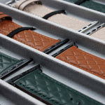 Cinturino per orologio in vera pelle con motivo a rombo per Apple Watch Series 8&7 41mm / SE 2&6&SE&5&4 40mm / 3&2&1 38mm, For Apple Watch Series 8&7 41mm / SE 2&6&SE&5&4 40mm / 3&2&1 38mm