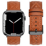 Cinturino in vera pelle con motivo a rombo per Apple Watch Series 8&7 45mm / SE 2&6&SE&5&4 44mm / 3&2&1 42mm, For Apple Watch Series 8&7 45mm / SE 2&6&SE&5&4 44mm / 3&2&1 42mm