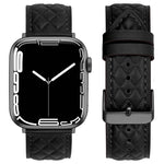 Cinturino in vera pelle con motivo a rombo per Apple Watch Series 8&7 45mm / SE 2&6&SE&5&4 44mm / 3&2&1 42mm, For Apple Watch Series 8&7 45mm / SE 2&6&SE&5&4 44mm / 3&2&1 42mm
