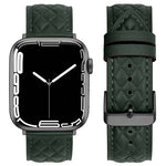 Cinturino in vera pelle con motivo a rombo per Apple Watch Series 8&7 45mm / SE 2&6&SE&5&4 44mm / 3&2&1 42mm, For Apple Watch Series 8&7 45mm / SE 2&6&SE&5&4 44mm / 3&2&1 42mm