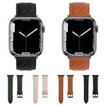 Cinturino in vera pelle con motivo a rombo per Apple Watch Series 8&7 45mm / SE 2&6&SE&5&4 44mm / 3&2&1 42mm, For Apple Watch Series 8&7 45mm / SE 2&6&SE&5&4 44mm / 3&2&1 42mm