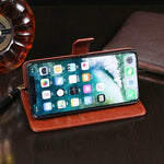 Custodia in pelle con slot carte per iPhone X, XR e XS Max