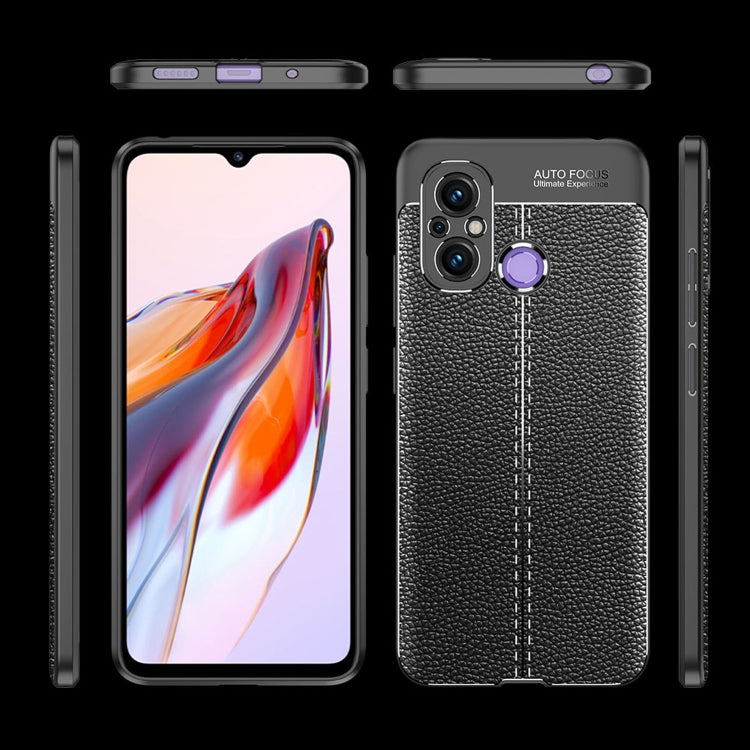 Custodia per telefono in TPU antiurto con texture Litchi, For Xiaomi Redmi 12C, For Honor X9a, For OnePlus 11 5G