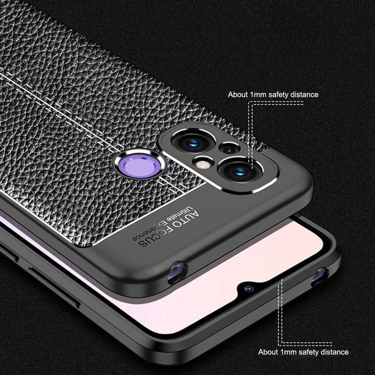 Custodia per telefono in TPU antiurto con texture Litchi, For Xiaomi Redmi 12C, For Honor X9a, For OnePlus 11 5G