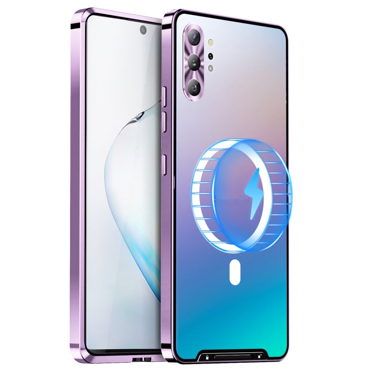 Custodia magnetica per telefono in metallo satinato MagSafe, For Samsung Galaxy Note10+