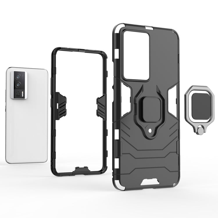 Supporto per anello magnetico PC + custodia per telefono in TPU, For Xiaomi Redmi K60, For Xiaomi Redmi K60 Pro, For Xiaomi Redmi K60E 5G