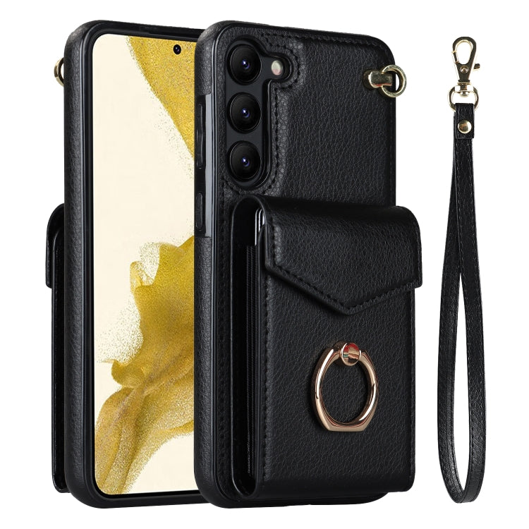 Custodia per telefono con slot per schede RFID con supporto ad anello, For Samsung Galaxy S23+ 5G, For Samsung Galaxy S24 5G, For Samsung Galaxy A12, For Samsung Galaxy A22 5G