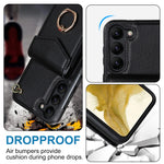 Custodia per telefono con slot per schede RFID con supporto ad anello, For Samsung Galaxy S23+ 5G, For Samsung Galaxy S24 5G, For Samsung Galaxy A12, For Samsung Galaxy A22 5G