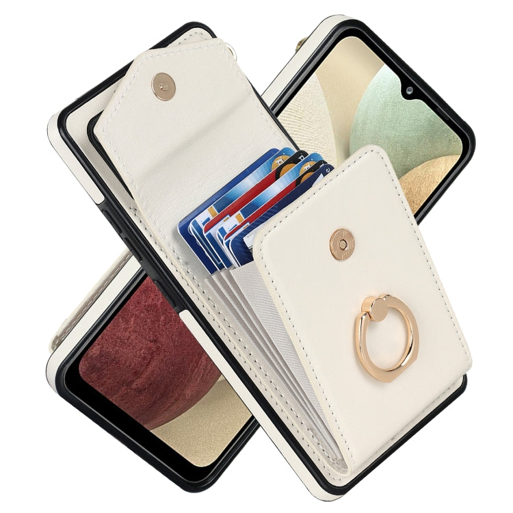 Custodia per telefono con slot per schede RFID con supporto ad anello, For Samsung Galaxy S23+ 5G, For Samsung Galaxy S24 5G, For Samsung Galaxy A12, For Samsung Galaxy A22 5G