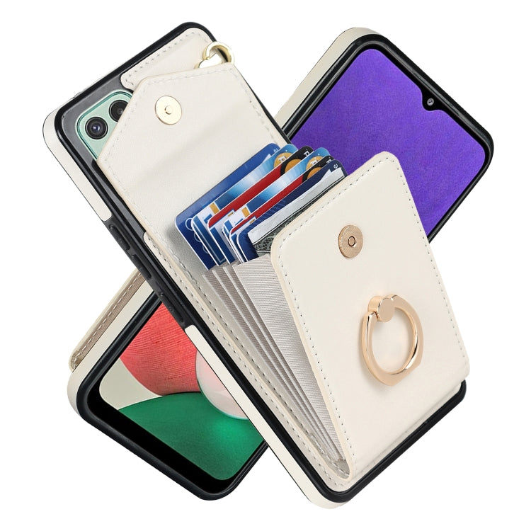 Custodia per telefono con slot per schede RFID con supporto ad anello, For Samsung Galaxy S23+ 5G, For Samsung Galaxy S24 5G, For Samsung Galaxy A12, For Samsung Galaxy A22 5G