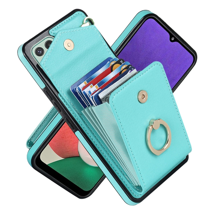 Custodia per telefono con slot per schede RFID con supporto ad anello, For Samsung Galaxy S23+ 5G, For Samsung Galaxy S24 5G, For Samsung Galaxy A12, For Samsung Galaxy A22 5G