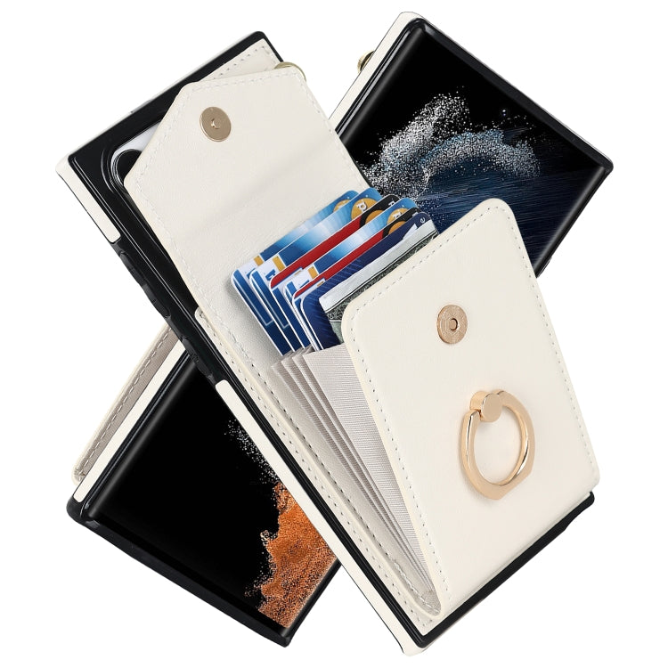 Custodia per telefono con slot per schede RFID con supporto ad anello, For Samsung Galaxy A14 5G, For Samsung Galaxy S23 Ultra 5G