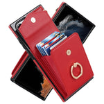 Custodia per telefono con slot per schede RFID con supporto ad anello, For Samsung Galaxy A14 5G, For Samsung Galaxy S23 Ultra 5G
