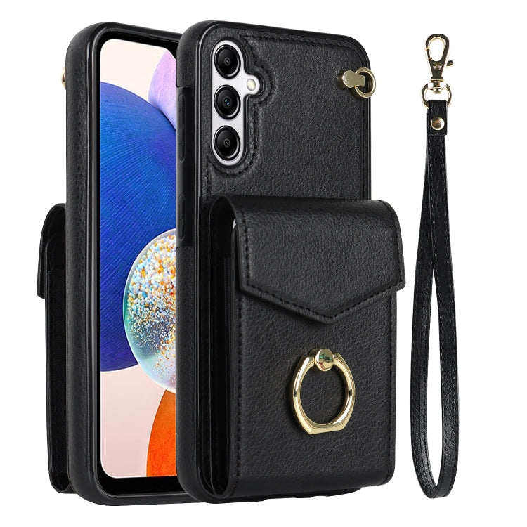 Custodia per telefono con slot per schede RFID con supporto ad anello, For Samsung Galaxy A14 5G, For Samsung Galaxy S23 Ultra 5G
