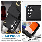 Custodia per telefono con slot per schede RFID con supporto ad anello, For Samsung Galaxy A14 5G, For Samsung Galaxy S23 Ultra 5G