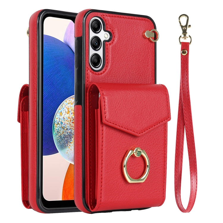 Custodia per telefono con slot per schede RFID con supporto ad anello, For Samsung Galaxy A14 5G, For Samsung Galaxy S23 Ultra 5G