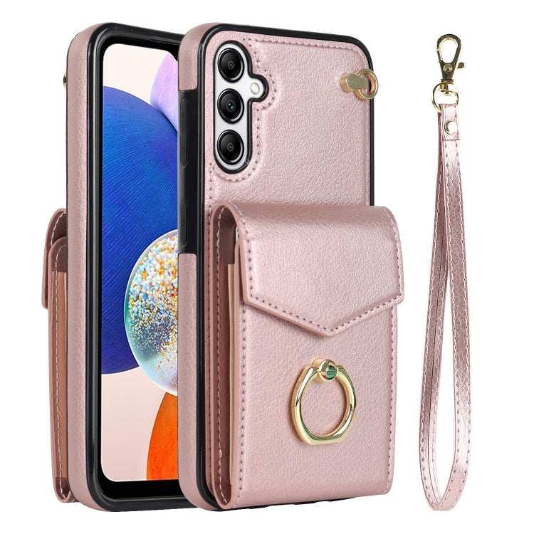 Custodia per telefono con slot per schede RFID con supporto ad anello, For Samsung Galaxy A14 5G, For Samsung Galaxy S23 Ultra 5G