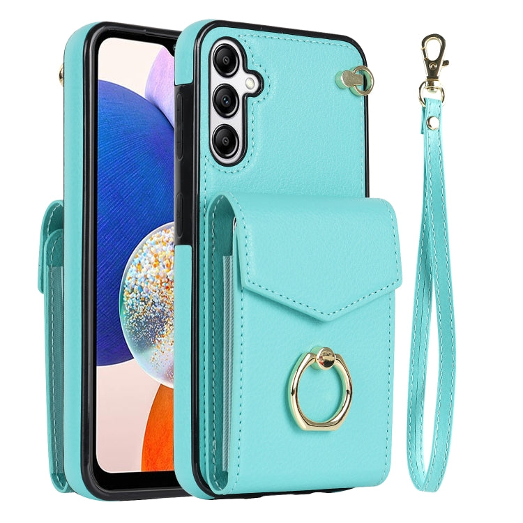 Custodia per telefono con slot per schede RFID con supporto ad anello, For Samsung Galaxy A14 5G, For Samsung Galaxy S23 Ultra 5G