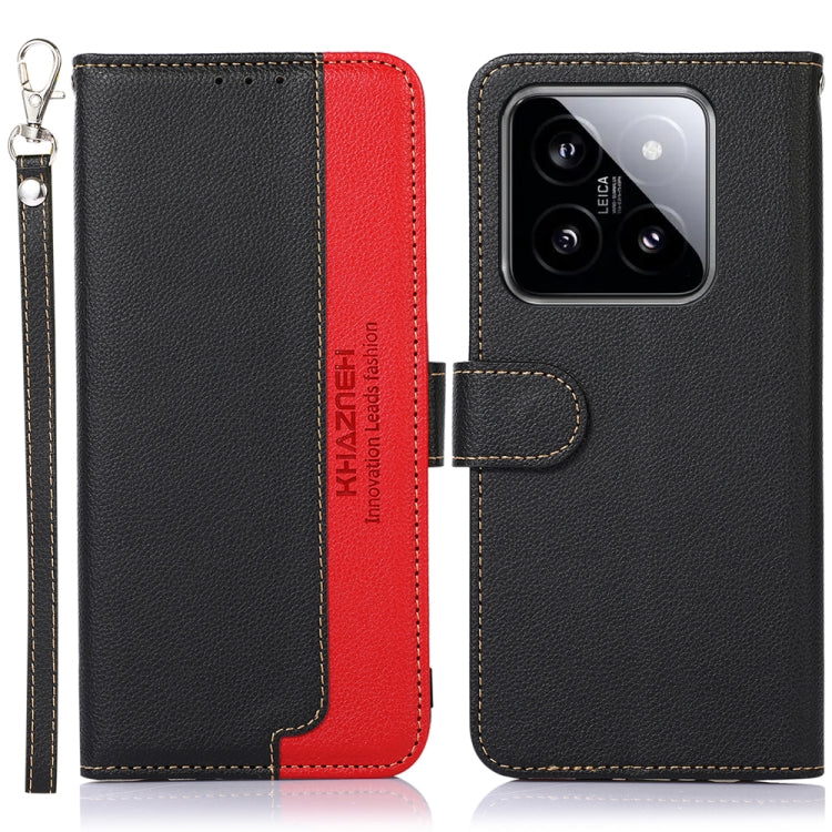 Custodia per telefono RFID in pelle con texture litchi KHAZNEH, For Xiaomi Redmi 13C 4G / 13C 5G / POCO C65, For Xiaomi Redmi K70E / Poco X6 Pro, For Xiaomi Redmi Note 13R Pro, For Xiaomi 14 Ultra, For Xiaomi 14 Pro, For Xiaomi 14