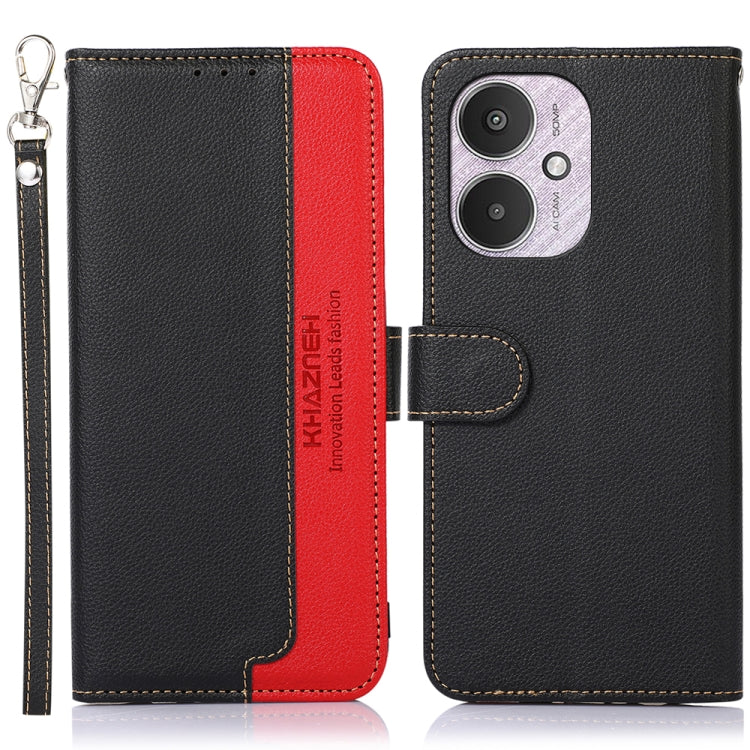 Custodia per telefono RFID in pelle con texture litchi KHAZNEH, For Xiaomi Redmi 13C 4G / 13C 5G / POCO C65, For Xiaomi Redmi K70E / Poco X6 Pro, For Xiaomi Redmi Note 13R Pro, For Xiaomi 14 Ultra, For Xiaomi 14 Pro, For Xiaomi 14